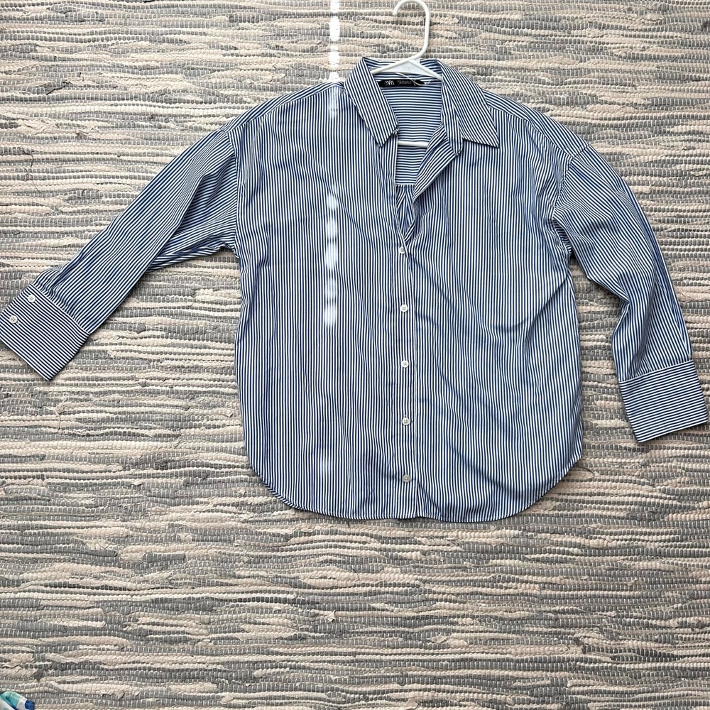 Zara Classic Blue / White Button down